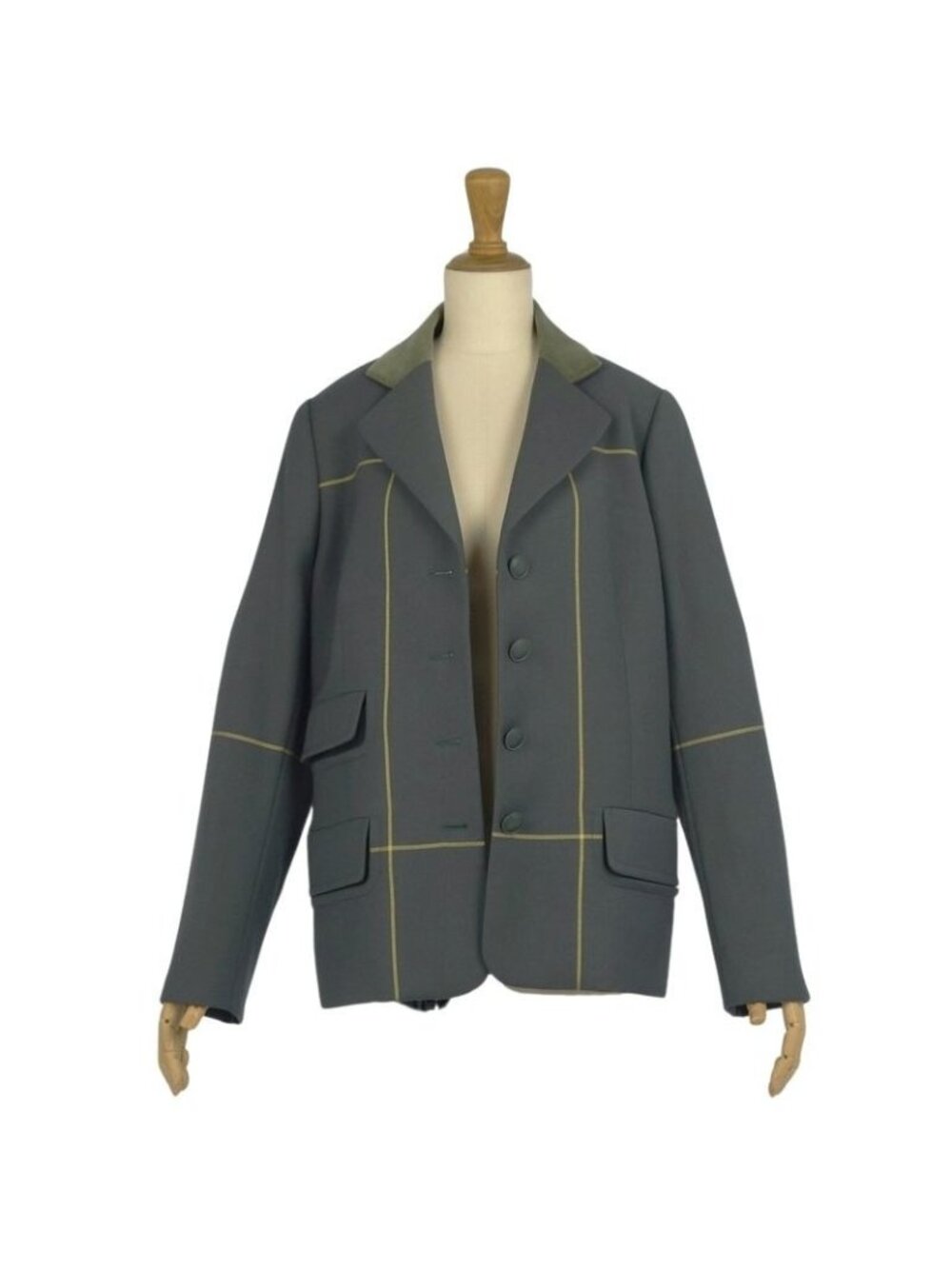 Hermes Jacket Tailored Collar Velour Vintage - Picture 2 of 12